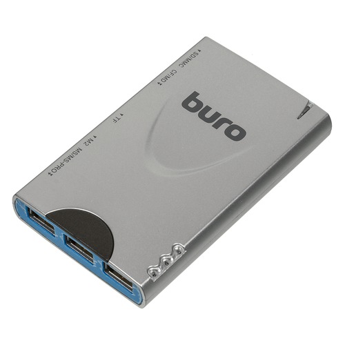 Картридер внешний BURO BU-CR/HUB3-U2.0-1012, серебристый
Картридер внешний BURO BU-CR/HUB3-U2.0-1012, серебристый