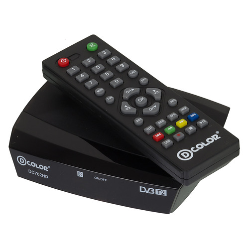 все цены на Ресивер DVB-T2 D-COLOR DC702HD, черный онлайн