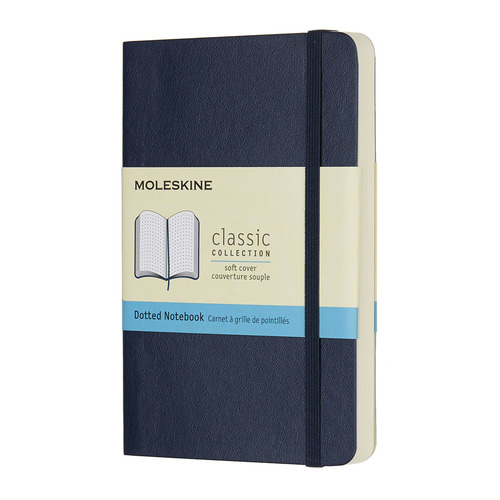 Блокнот Moleskine CLASSIC SOFT Pocket 90x140мм 192стр. пунктир мягкая обложка синий сапфир 9 шт./кор. Блокнот Moleskine CLASSIC SOFT Pocket 90x140мм 192стр. пунктир мягкая обложка синий сапфир 9 шт./кор.