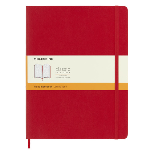 Блокнот Moleskine CLASSIC SOFT XLarge 190х250мм 192стр. линейка мягкая обложка красный 6 шт./кор. Блокнот Moleskine CLASSIC SOFT XLarge 190х250мм 192стр. линейка мягкая обложка красный 6 шт./кор.