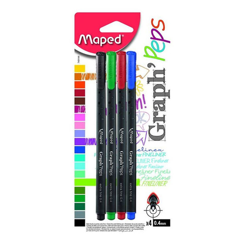 Ручка капилляр. Maped GRAPH`PEPS (749144) d=0.4мм блистер 4цв. эрг.зона обх. 144 шт./кор., GRAPH'PEPS
Ручка капилляр. Maped GRAPH`PEPS (749144) d=0.4мм блистер 4цв. эрг.зона обх. 144 шт./кор., GRAPH'PEPS