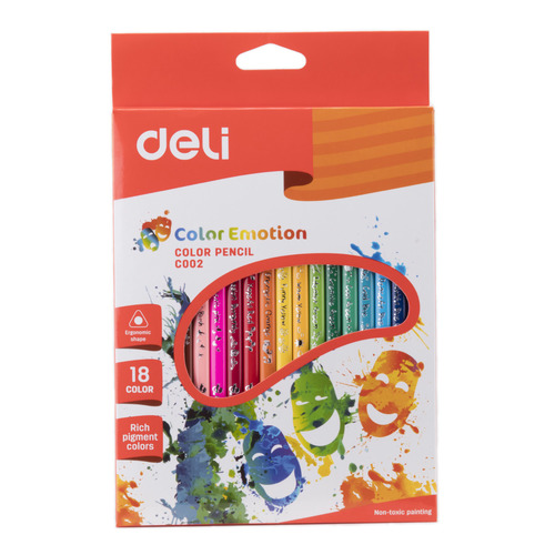 Карандаши Deli Color Emotion EC00210, трехгранный, липа, 18 цв., коробка европодвес 24 шт./кор., Color Emotion
Карандаши Deli Color Emotion EC00210, трехгранный, липа, 18 цв., коробка европодвес 24 шт./кор., Color Emotion