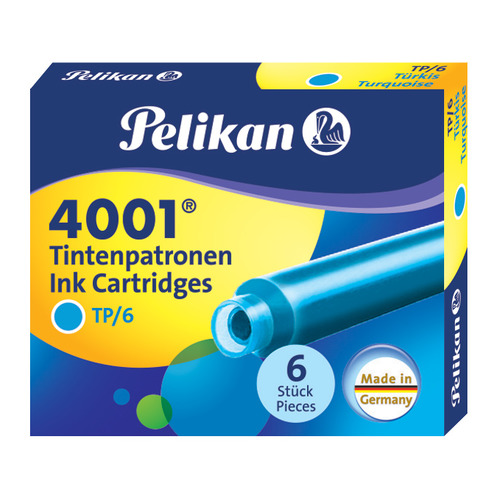Картридж Pelikan INK 4001 TP/6 (PL301705) бирюзовые чернила для ручек перьевых (6шт), TP/6
Картридж Pelikan INK 4001 TP/6 (PL301705) бирюзовые чернила для ручек перьевых (6шт), TP/6