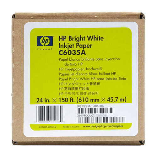 Бумага HP C6035A 24"(A1) 610мм-47.5м/90г/м2/белый для струйной печати втулка:50.8мм (2")
Бумага HP C6035A 24"(A1) 610мм-47.5м/90г/м2/белый для струйной печати втулка:50.8мм (2")