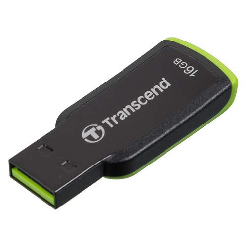 Флешка USB TRANSCEND Jetflash 600 8Гб, USB2.0, черный и зеленый [дубль использовать 559287] TRANSCEND