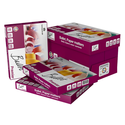 Бумага International Paper Ballet Premier A3/80г/м2/500л./белый CIE162% общего назначения(офисная) 5 шт./кор., Ballet Premier
Бумага International Paper Ballet Premier A3/80г/м2/500л./белый CIE162% общего назначения(офисная) 5 шт./кор., Ballet Premier