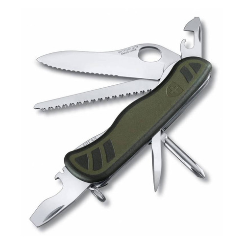Складной нож Victorinox Military, 10 функций, 111мм, зеленый / черный, коробка картонная, Military
Складной нож Victorinox Military, 10 функций, 111мм, зеленый / черный, коробка картонная, Military