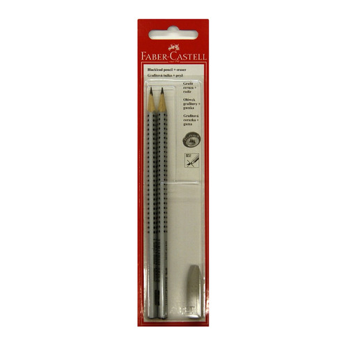 Карандаш чернографит. Faber-Castell Grip 2001 263301 HB/B ластик блистер (2шт) Карандаш чернографит. Faber-Castell Grip 2001 263301 HB/B ластик блистер (2шт)