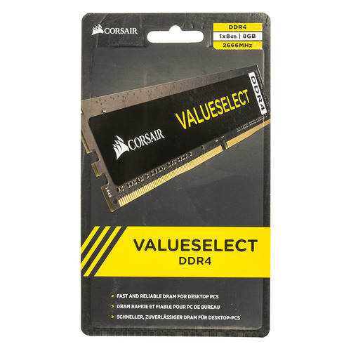 фото Модуль памяти corsair value select cmv8gx4m1a2666c18 ddr4 - 8гб 2666, dimm, ret