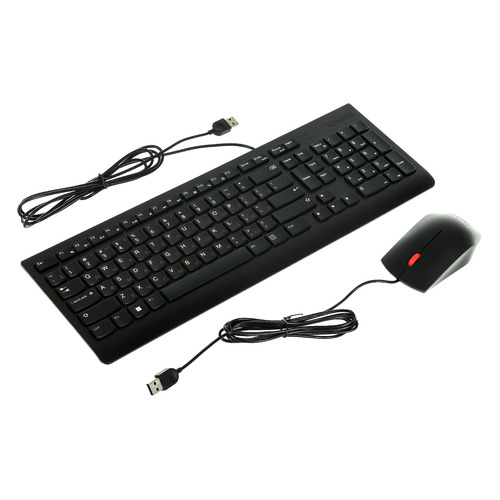 

Комплект (клавиатура+мышь) Lenovo Wired Combo Essential, USB, проводной, черный [4x30l79912], Essential