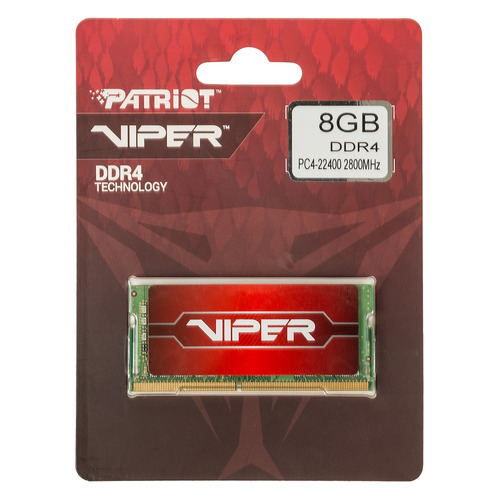 фото Модуль памяти patriot viper elite pv48g280c8s ddr4 - 8гб 2800, so-dimm, ret