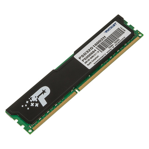 

Модуль памяти PATRIOT Signature PSD32G16002H DDR3 - 2Гб 1600, DIMM, Ret
