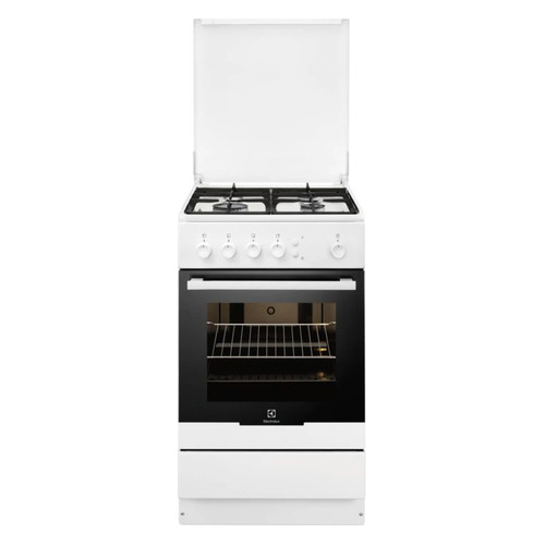 

Газовая плита ELECTROLUX EKG95010CW, газовая духовка, белый, EKG95010CW