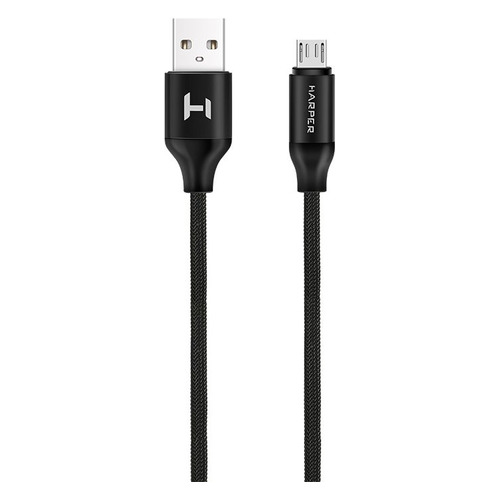 фото Кабель harper micro usb b (m), usb a(m), 1.0м, черный [brch-310]