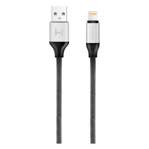 фото Кабель harper lightning (m), usb a(m), 1.0м, серебристый [brch-510]