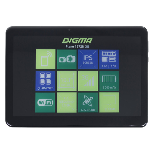 

Планшет DIGMA Plane 1572N 3G, 2GB, 16GB, 3G, Android 7.0 черный [ps1187mg]