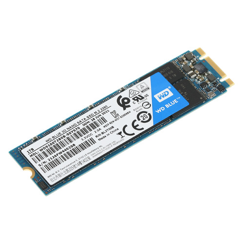 

SSD накопитель WD Blue WDS100T2B0B 1ТБ, M.2 2280, SATA III, WDS100T2B0B