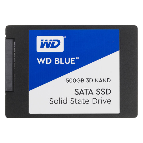 

SSD накопитель WD Blue WDS500G2B0A 500ГБ, 2.5", SATA III, WDS500G2B0A