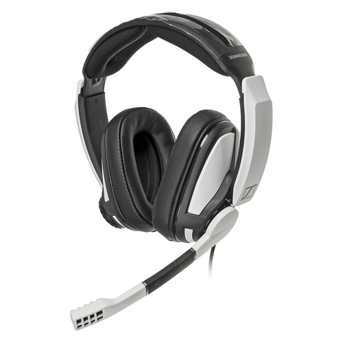 фото Гарнитура игровая sennheiser gsp 301, для компьютера и игровых консолей, накладные, черный / белый [507202]