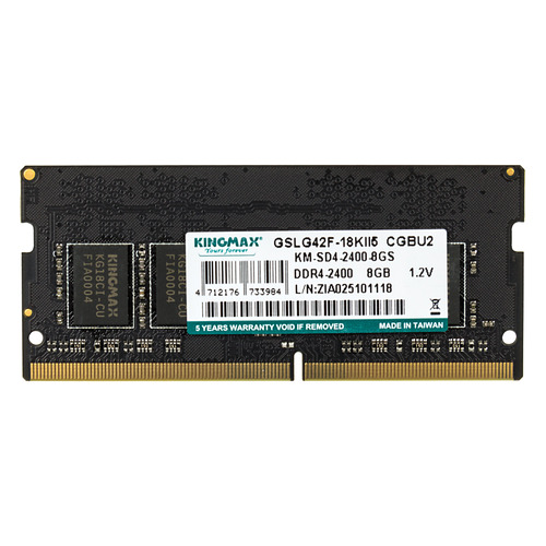 

Модуль памяти Kingmax KM-SD4-2400-8GS DDR4 - 8ГБ 2400, SO-DIMM, Ret, KM-SD4-2400-8GS