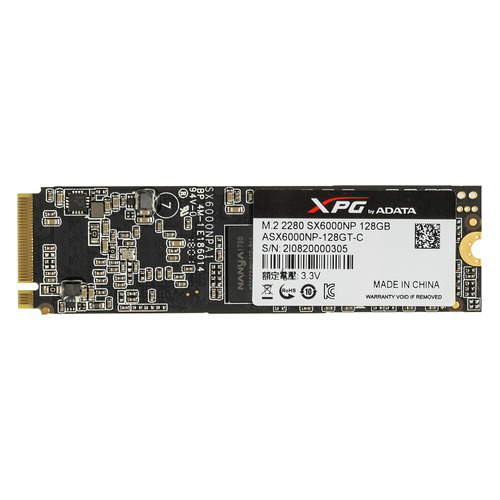 фото Ssd накопитель a-data xpg sx6000 asx6000np-128gt-c 128гб, m.2 2280, pci-e x4, nvme