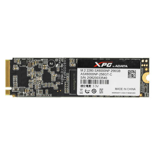 фото Ssd накопитель a-data xpg sx6000 asx6000np-256gt-c 256гб, m.2 2280, pci-e x2, nvme