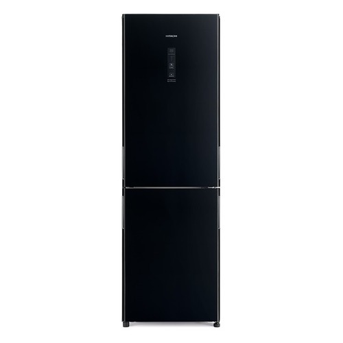 

Холодильник HITACHI R-BG410 PU6X GBK, двухкамерный, черное стекло