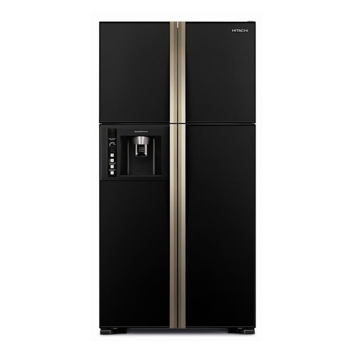 

Холодильник HITACHI R-W 722 PU1 GBK, двухкамерный, черное стекло