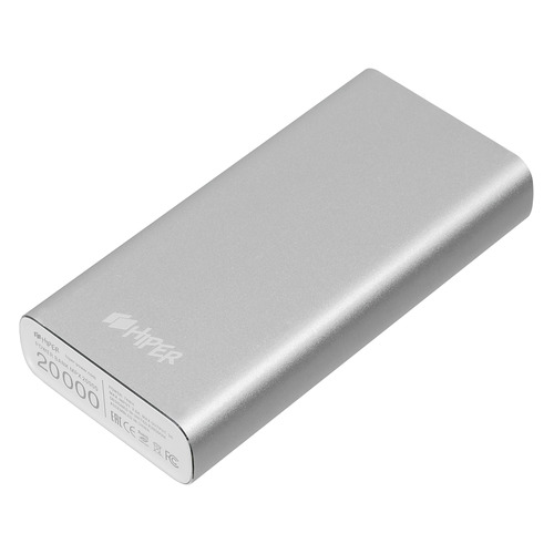 фото Внешний аккумулятор (power bank) hiper mpx20000, 20000мaч, серебристый [mpx20000 silver]