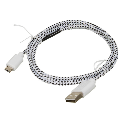 

Кабель HAMA FOB-20075 Cotton, micro USB B (m), USB A(m), 1м, белый [00020075]