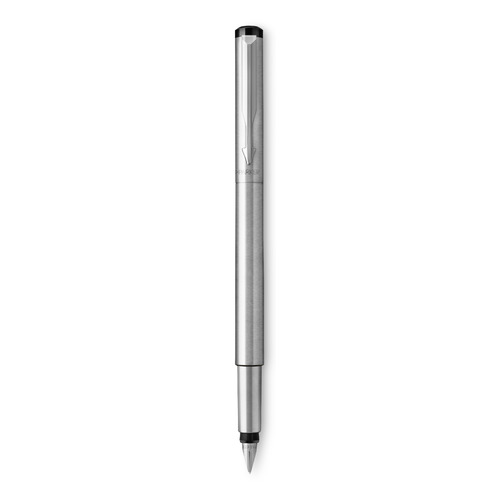 

Ручка перьевая Parker Vector Standard F03 (2025443) Stainless Steel CT F сталь нержавеющая подар.кор