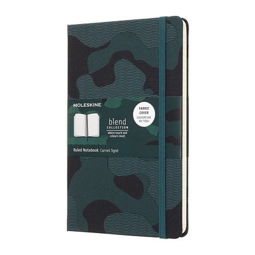 

Блокнот Moleskine LE BLEND LGH Large 130х210мм обложка текстиль 240стр. линейка Camouflage green