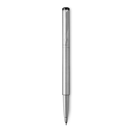 

Ручка роллерн. Parker Vector Steel T03 (2025444) Stainless Steel CT M синие подар.кор., Steel T03