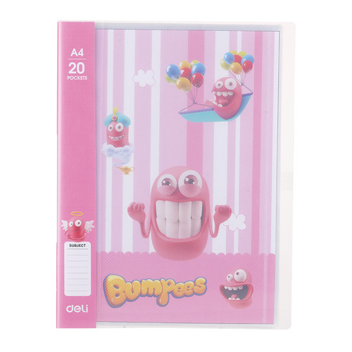 

Папка с 20 прозр.вклад. Deli Bumpees EZ55002 A4 ассорти