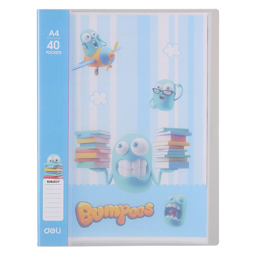 

Папка с 40 прозр.вклад. Deli Bumpees EZ55202 A4 ассорти