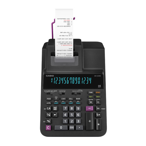 

Калькулятор Casio DR-320RE-E-EC, 14-разрядный, темно-серый, DR-320RE-E-EC
