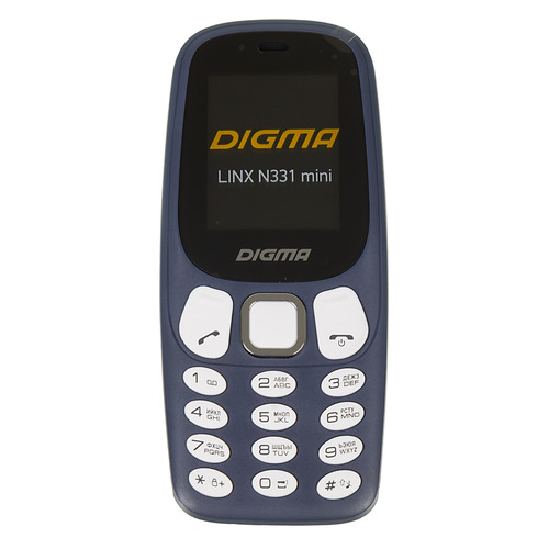 фото Мобильный телефон digma linx n331 mini 2g, темно-синий