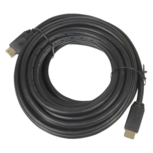 фото Кабель аудио-видео lazso wh-111, hdmi (m) - hdmi (m) , ver 1.4, 10м, gold черный Noname