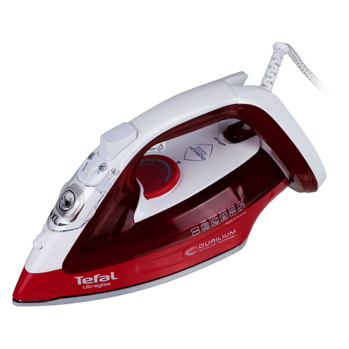 фото Утюг tefal fv4950e0, 2500вт, белый/ красный [1830006857]