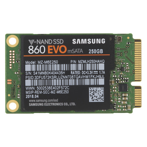 

SSD накопитель SAMSUNG 860 EVO MZ-M6E250BW 250Гб, mSATA, SATA III