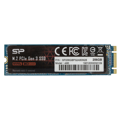 

SSD накопитель SILICON POWER M-Series SP256GBP32A80M28 256Гб, M.2 2280, PCI-E x2, NVMe