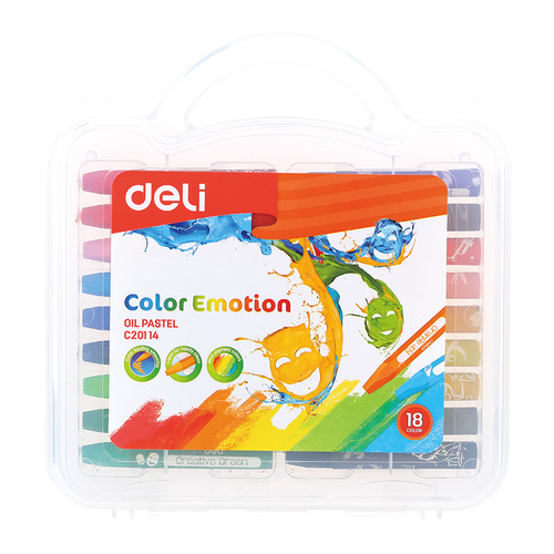 

Упаковка пастели масляной Deli Color Emotion EC20114 EC20114, шестигранные, 18 цветов 12 шт./кор., EC20114