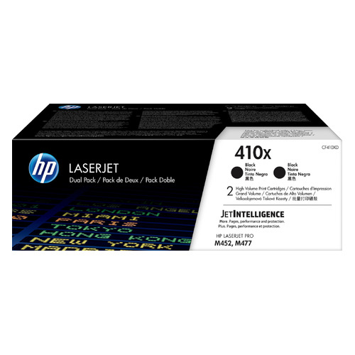 

Картридж (двойная упаковка) HP 410X, черный / CF410XD, 410X