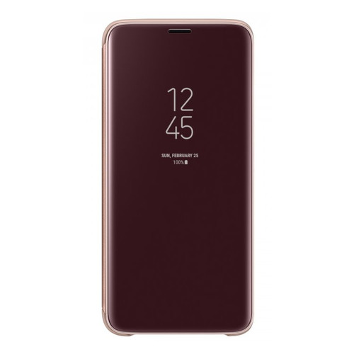 

Чехол (флип-кейс) SAMSUNG Clear View Standing Cover, для Samsung Galaxy S9, золотистый [ef-zg960cfegru]