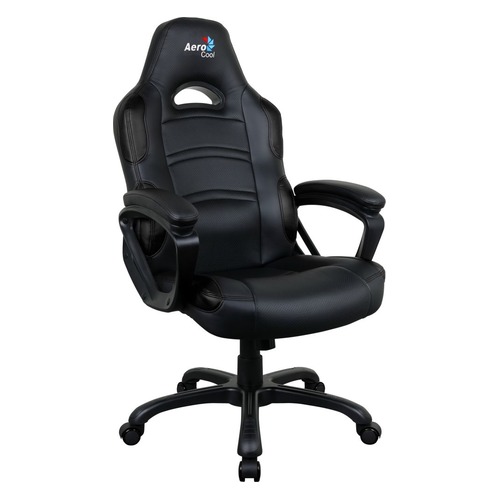 

Кресло игровое AEROCOOL AC80C AIR-B, на колесиках, полиуретан, черный [525107]