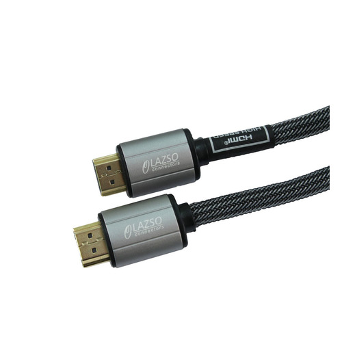 фото Кабель аудио-видео lazso wh-111-b, hdmi (m) - hdmi (m) , ver 2.0, 3м, gold черный [wh-111(3m)-b] noname