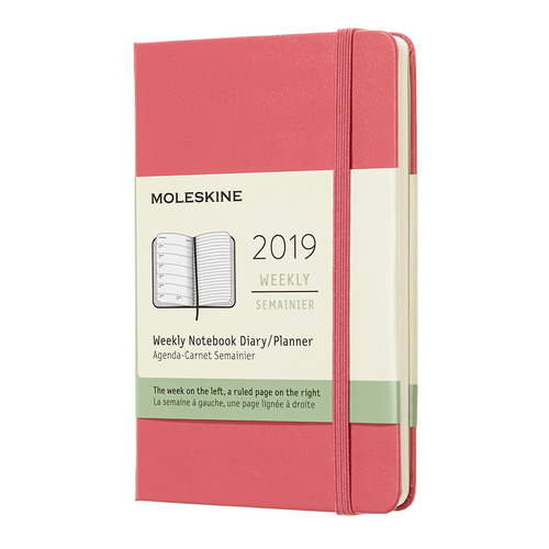 

Еженедельник Moleskine Classic WKNT, 144стр., Pocket, розовый, WKNT