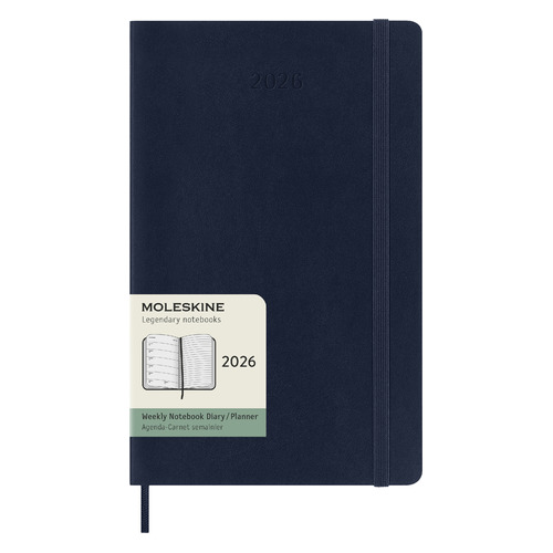 

Еженедельник Moleskine Classic Soft WKNT, 144стр., Large, синий сапфир, WKNT