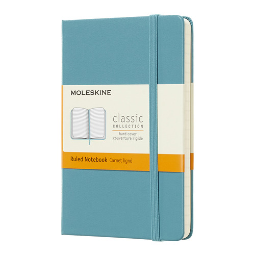 

Упаковка блокнотов MOLESKINE CLASSIC, 192стр, в линейку, твердая обложка, голубой [mm710b35] 9 шт./кор.