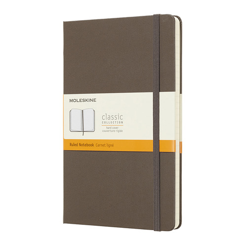 

Блокнот MOLESKINE CLASSIC, 240стр, в линейку, твердая обложка, коричневый [qp060p14]